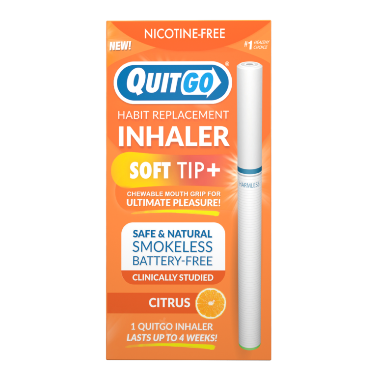 QuitGo Citrus Air Puffer Nicotine-Free Inhaler to Quit Smoking & Vaping Naturally